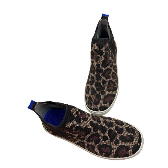 ROTHY'S Chelsea Wildcat Leopard Print Slip on Ankle Boots Booty Size 7 - Picture 1 of 11